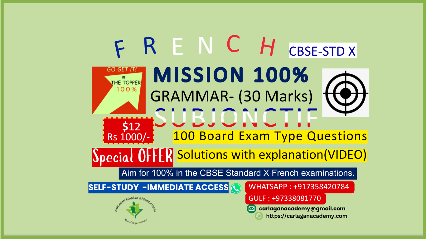 Mission 100 Subjonctif